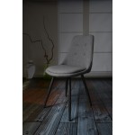 Krzesło Dankor Design MEZI jasny szary nogi grafit