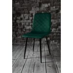 Krzesło Dankor Design Vita welur zieleń butelkowa