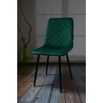 Krzesło Dankor Design Vita welur zieleń butelkowa