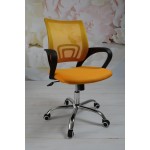 Fotel Emma krzesło biurowe wentylowany pomarańczowy