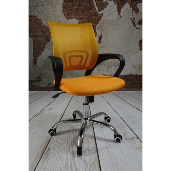 Fotel Emma krzesło biurowe wentylowany pomarańczowy