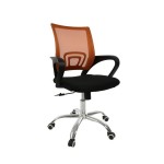 Fotel Emma krzesło biurowe wentylowany pomarańczowo czarny