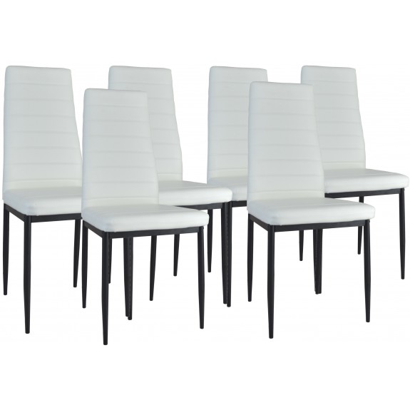 Zestaw 6 szt krzeseł DankorDesign Brand Biały