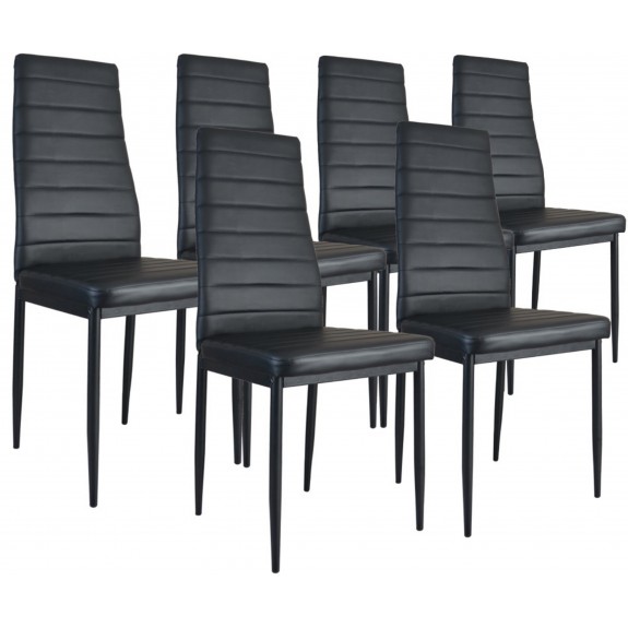 Zestaw 6 szt krzeseł DankorDesign Brand czarny