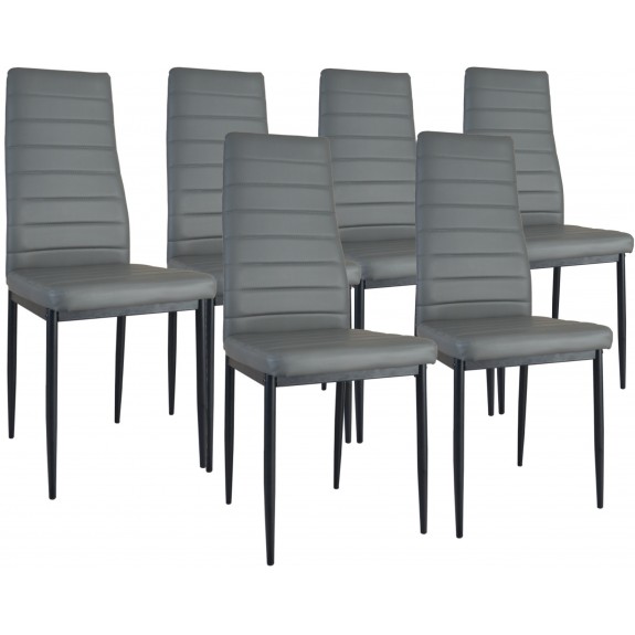 Zestaw 6 szt krzeseł DankorDesign Brand szary