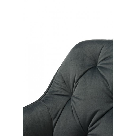 Fotel Dankor Design ARTEN welur szary nogi złote