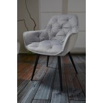 Fotel Dankor Design ARTEN welur stalowy