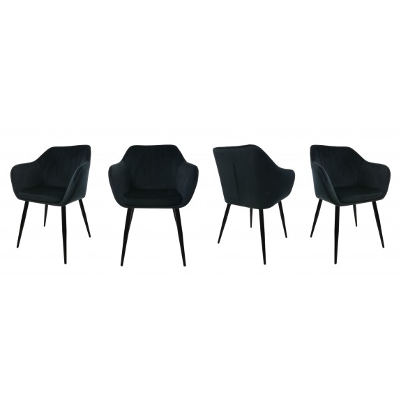 Fotel Dankor Design PIK X czarny WELUR