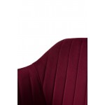 Fotel Dankor Design PIK X bordo WELUR nogi złote