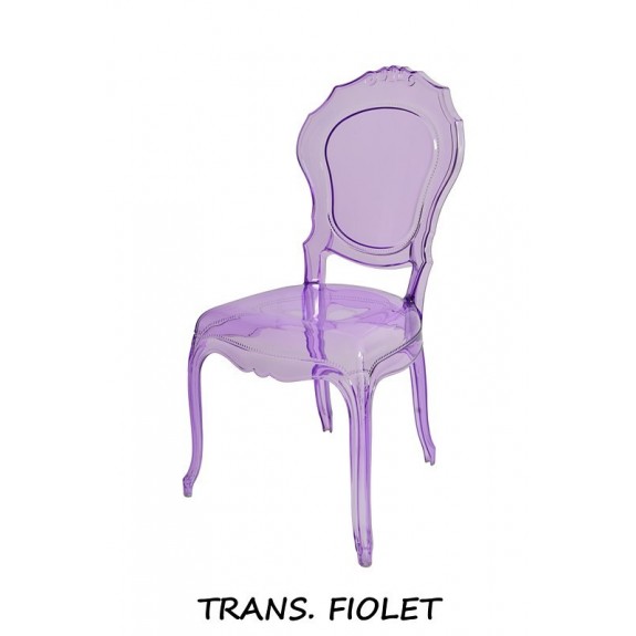 Krzesło Dankor Design GLAMOUR fioletowy transparentny