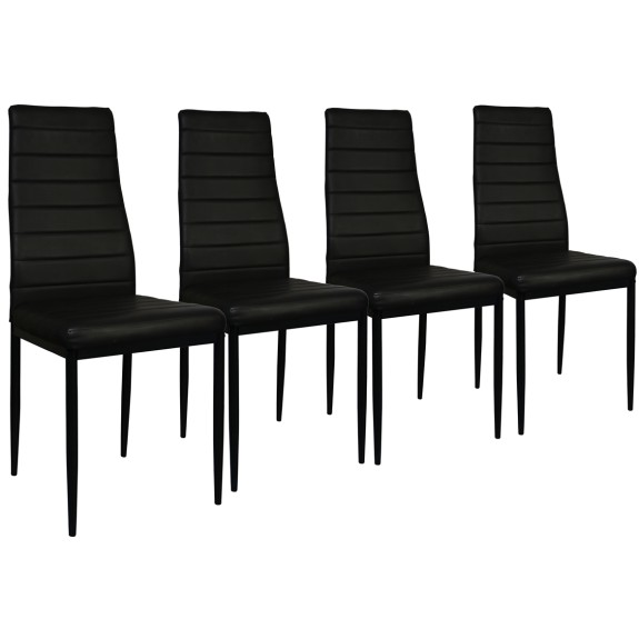 Zestaw 4 szt krzeseł DankorDesign Brand czarny