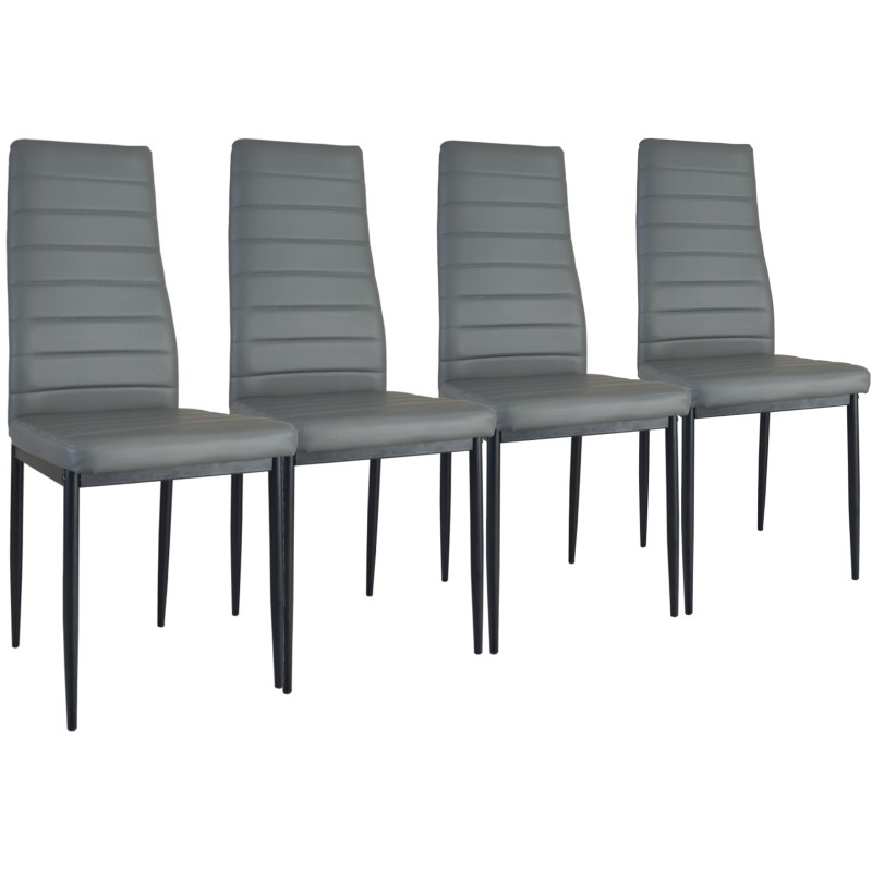 Zestaw 4 szt krzeseł DankorDesign Brand szary