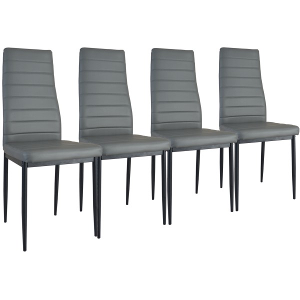 Zestaw 4 szt krzeseł DankorDesign Brand szary