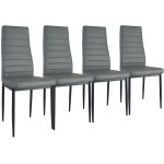 Zestaw 4 szt krzeseł DankorDesign Brand szary