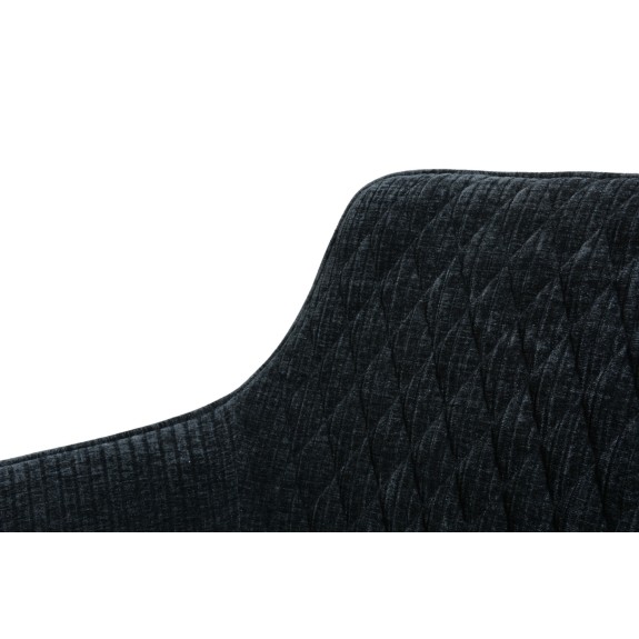 Fotel Dankor Design Lizbona sztruks czarny  nogi czarne