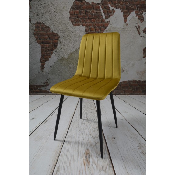 Zestaw 6 krzeseł Dankor Design AXA złoty nogi czarne