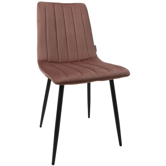 Zestaw 6 krzeseł Dankor Design AXA brudny róż nogi czarne