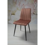 Zestaw 6 krzeseł Dankor Design AXA brudny róż nogi czarne