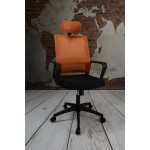 Fotel Dankor Design Rodos czarno pomarańczowy