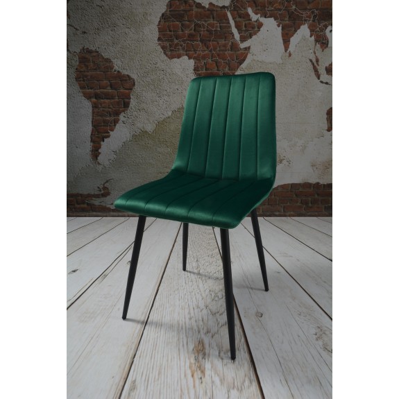Zestaw Dankor Design stół + 6 szt krzeseł AXA zieleń butelkowa