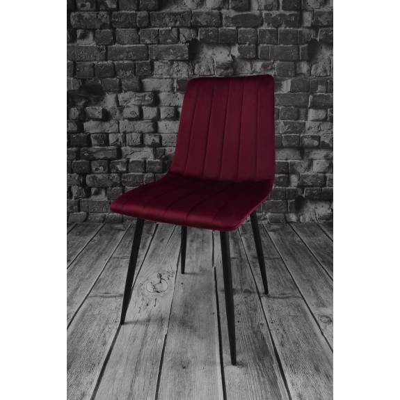 Zestaw Dankor Design stół + 4 szt krzeseł AXA bakłażan