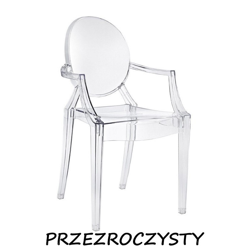 Włoskie Krzesło Dankor Design Louis Ghost transparent