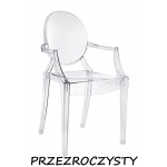 Włoskie Krzesło Dankor Design Louis Ghost kremowy