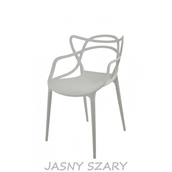 Zestaw 4 szt Krzeseł Dankor Design Masters jasno szary