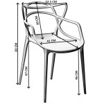 Zestaw 4 szt Krzeseł Dankor Design Masters jasno szary