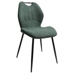 Zestaw 4 szt krzeseł Dankor Design Cleo zielony z rączką nogi czarne