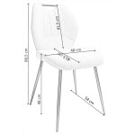 Zestaw 4 szt krzeseł Dankor Design Cleo zielony z rączką nogi czarne