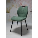 Zestaw 4 szt krzeseł Dankor Design Cleo zielony z rączką nogi czarne