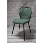 Zestaw 4 szt krzeseł Dankor Design Cleo zielony z rączką nogi czarne