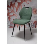 Zestaw 4 szt krzeseł Dankor Design Cleo zielony z rączką nogi czarne
