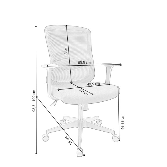 Fotel biurowy obrotowy krzesło BOSTON TILT ergonomiczny podłokietniki HIT