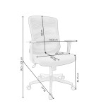 Fotel biurowy obrotowy krzesło BOSTON TILT ergonomiczny podłokietniki HIT