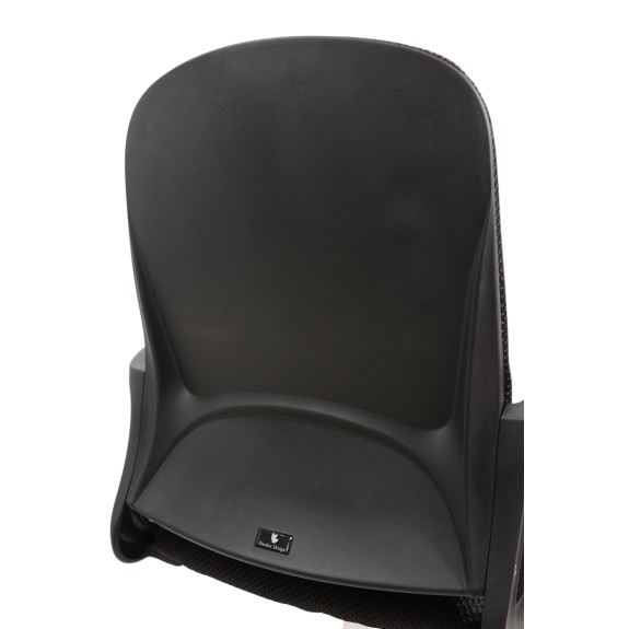 Fotel biurowy obrotowy LUK noga metalowa chromowana kółka PU ergonomiczny