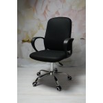Fotel biurowy obrotowy LUK noga metalowa chromowana kółka PU ergonomiczny
