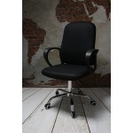 Fotel biurowy obrotowy LUK noga metalowa chromowana kółka PU ergonomiczny