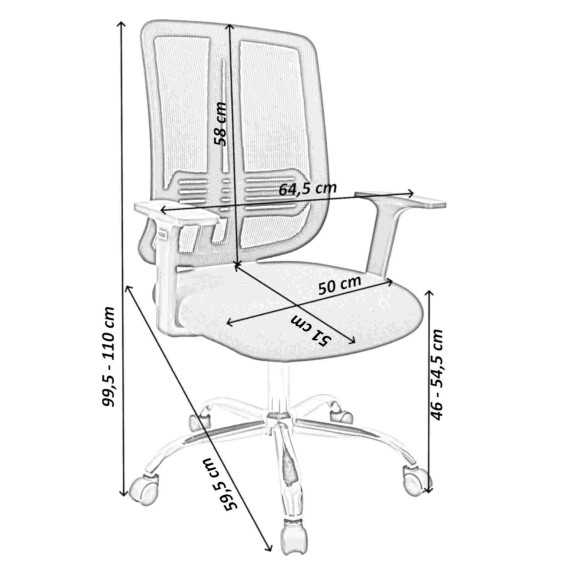 Fotel biurowy obrotowy krzesło EXTREME TILT ergonomiczny podłokietniki HIT