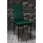 Zestaw 4 szt krzeseł DankorDesign Brand zieleń butelkowa welur