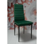 Zestaw 4 szt krzeseł DankorDesign Brand zieleń butelkowa welur