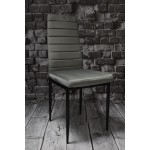 Zestaw 4 szt krzeseł DankorDesign Brand szary welur