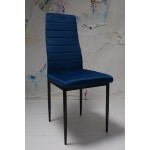 Zestaw 6 szt krzeseł DankorDesign Brand welur granatowy