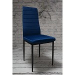 Zestaw 6 szt krzeseł DankorDesign Brand welur granatowy