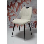 Krzesło Dankor Design Cleo kremowy z rączką nogi czarne