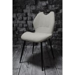 Krzesło Dankor Design Cleo kremowy z rączką nogi czarne