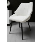 Krzesło Dankor Design Triest Bukla biała nogi czarne