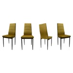 Zestaw 6 szt krzeseł DankorDesign Brand welur złoty