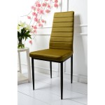 Zestaw 6 szt krzeseł DankorDesign Brand welur złoty